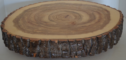Rustic Slab Charcuterie board, Cake Stand, Cutting Board, Food Serving, or Center Piece, With Legs, With Bark