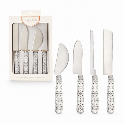 Tiles Cheese Knife Set By Twine