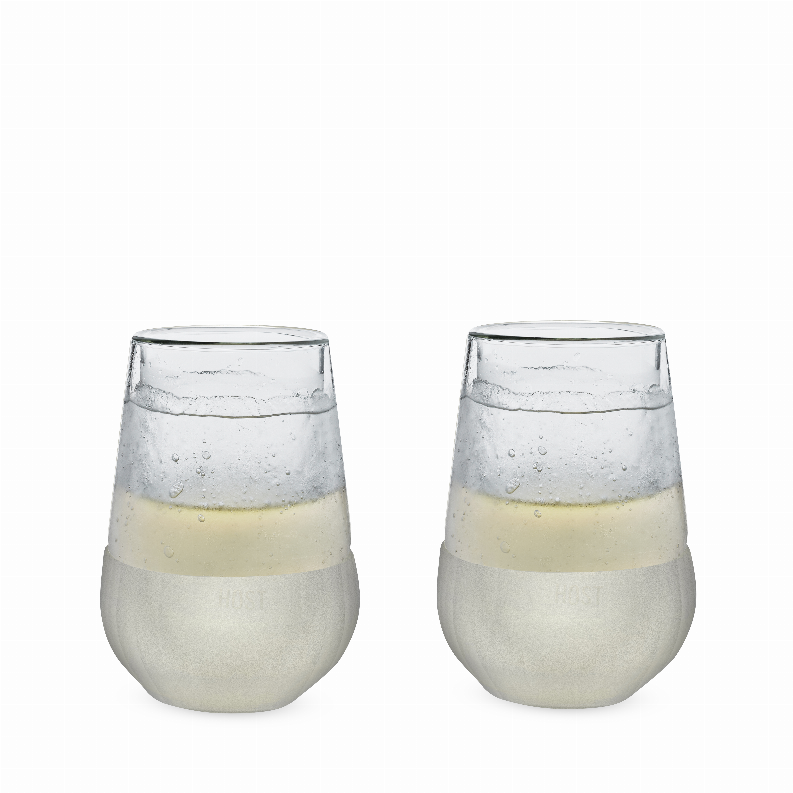 Glass Freeze Wine Glass (Set Of Two) By Host