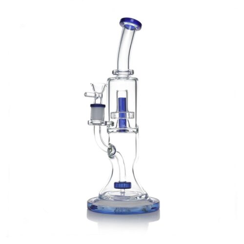1Stop Glass 12 Inch Double Perc Bong – UFO Perc and Showerhead
